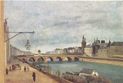 Jean Baptiste Camille  Corot Le Pont-au-Change et le Palais de Justice (mk11)